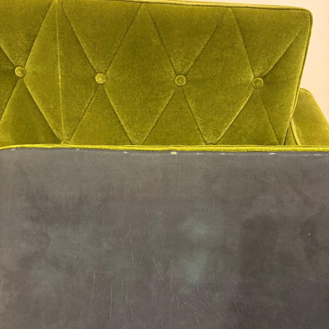 【送料込】カリモク60 ロビーチェアモケットグリーン　3シーター