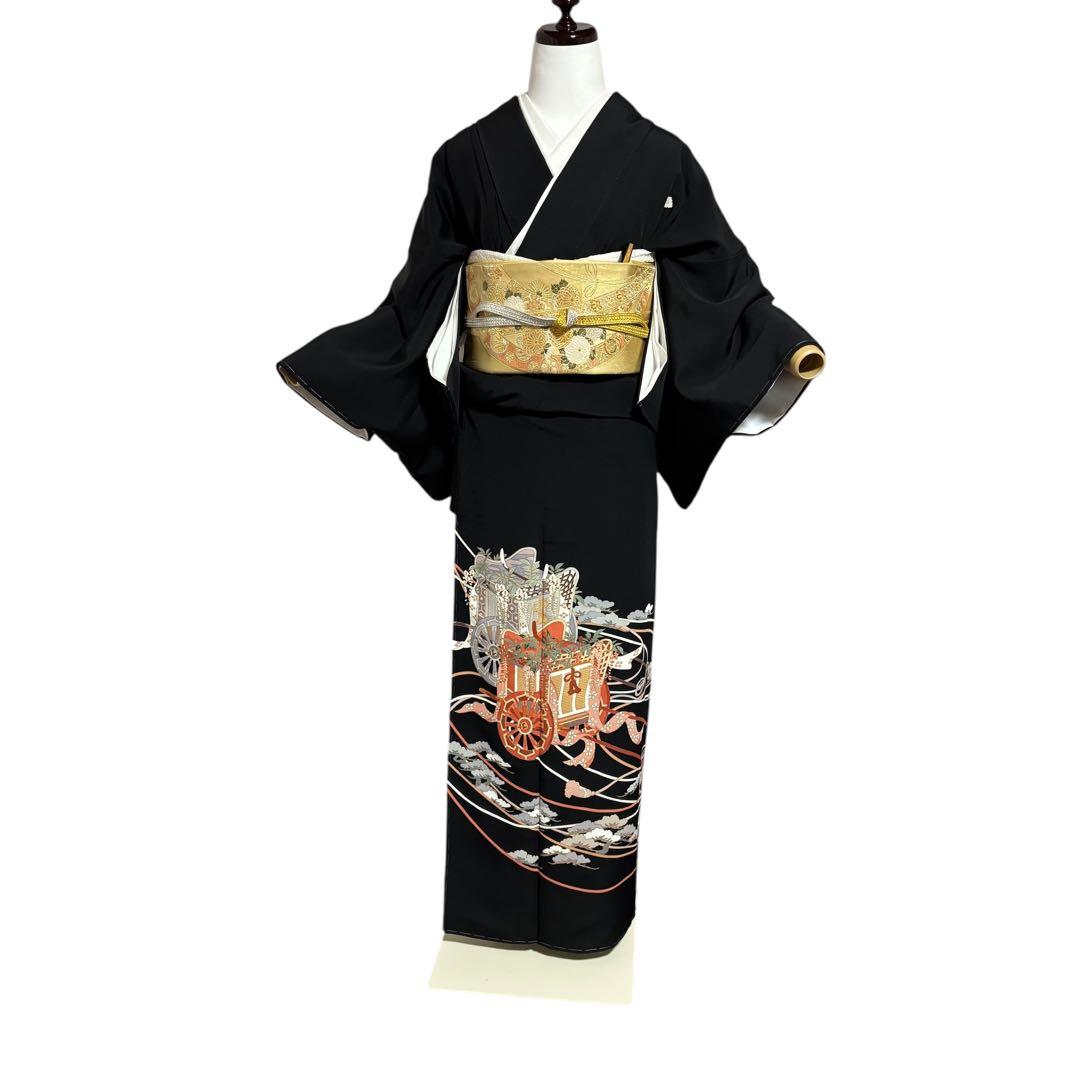 未使用近い　美品　袷　作家　正絹　黒留袖　フルセット　4点 西陣袋帯