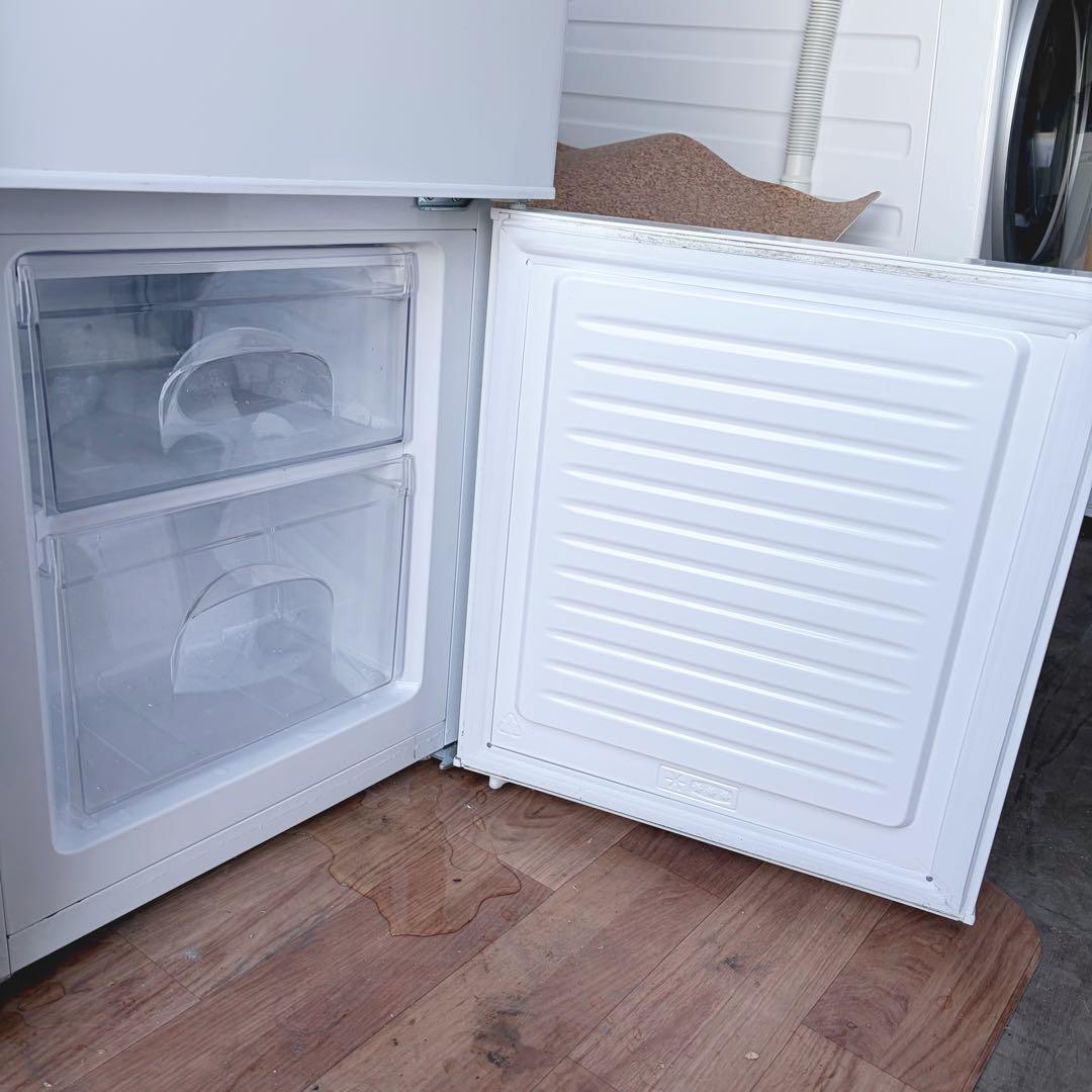 取付無料！ニトリ シンプルホワイトインテリア冷蔵庫 グラストップ6kg洗濯機！