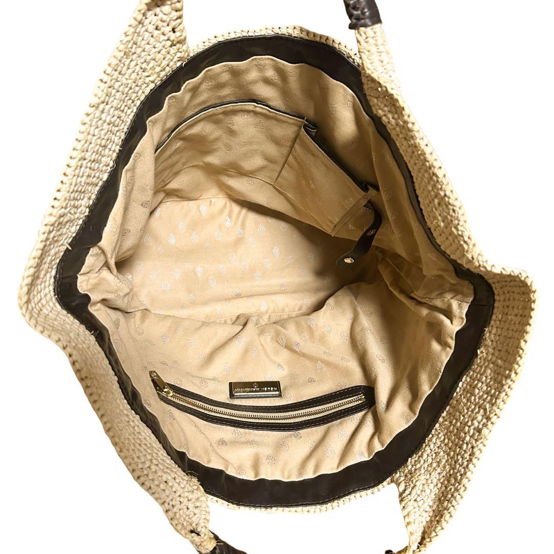 ヘレンカミンスキー　カゴバッグ　ラフィア　ハンドバッグ　ベージュ　A4 編み込み