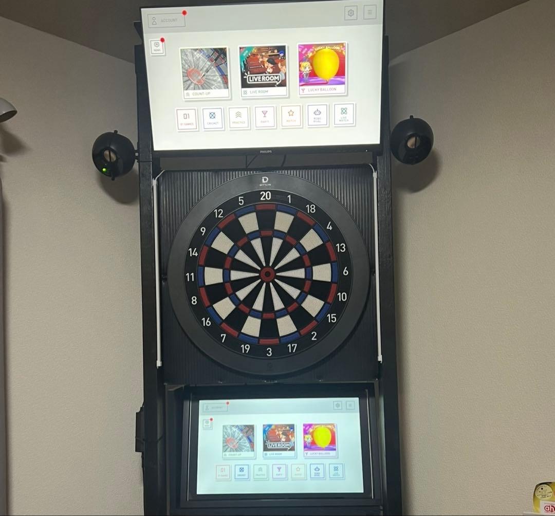 ダーツ台用　モニター２つ　タッチセンサー　配線類　スピーカー　小物類　こち