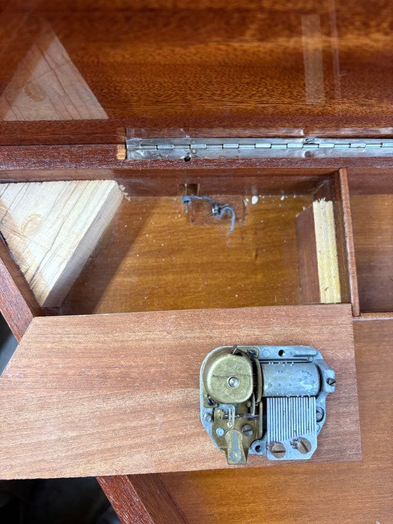 REUGE コンソール 象嵌 オルゴール 小物入ボックス付き サイドテーブル