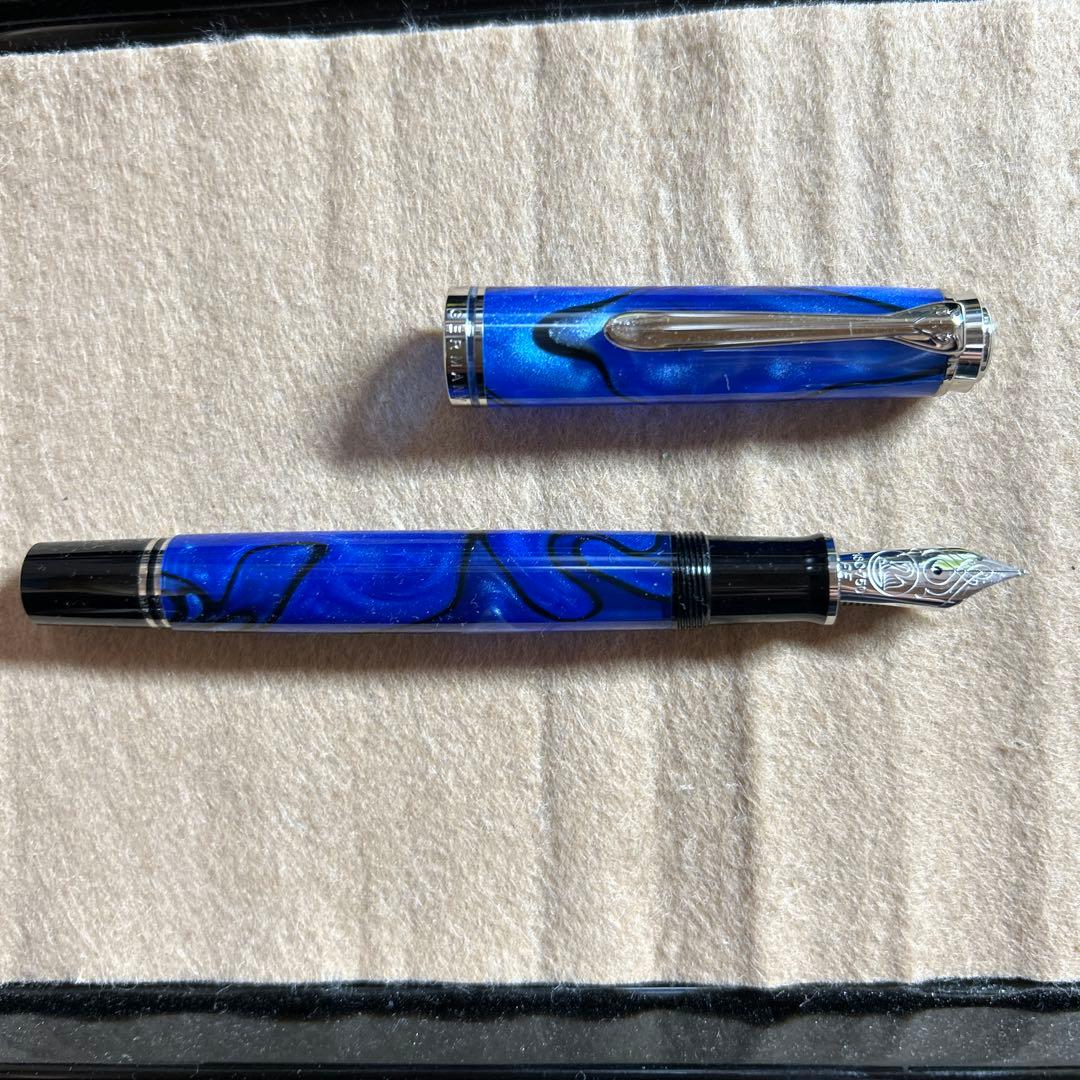 ペリカン万年筆　M805ブルーデューン