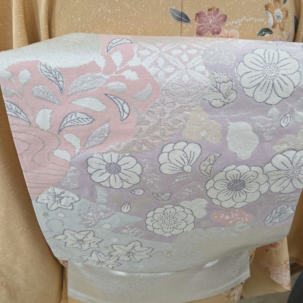 辻ケ花訪問着4点フルセット、 着物、袋帯、帯締め、帯揚げ