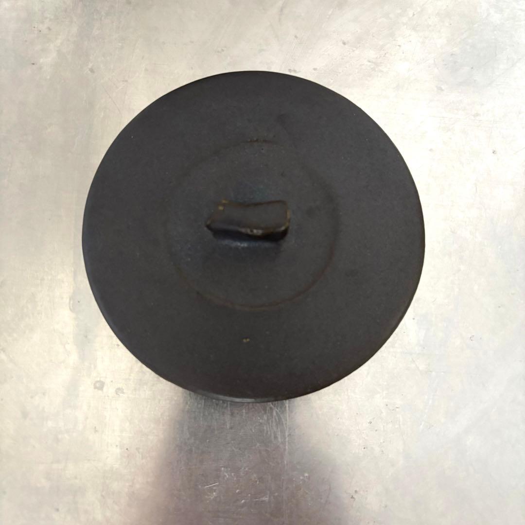 【新品未使用】馬場勝文 ふた付き耐熱ミルクパン 黒　直火可　作家