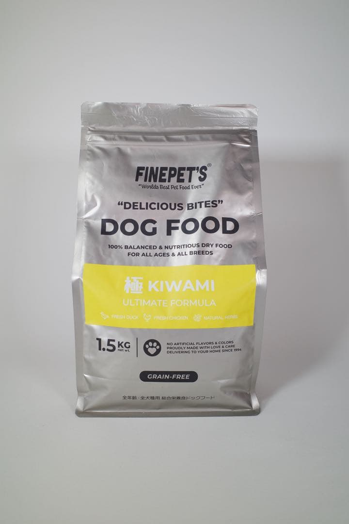 FINEPETS DOG FOOD KIWAMI 1.5kg (5袋セット)