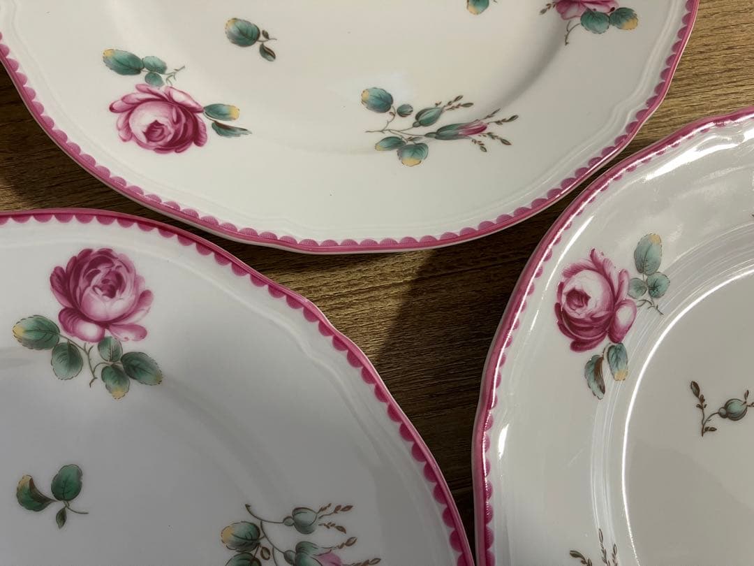 【かのん】ジノリ アンティックローズ 19㎝ プレート、5枚