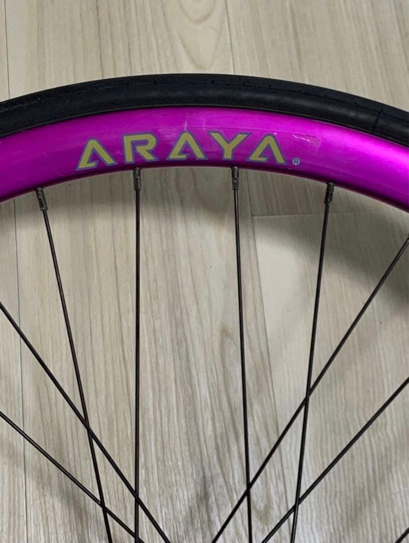希少　レア　ARAYA super aero650c フロントホイール
