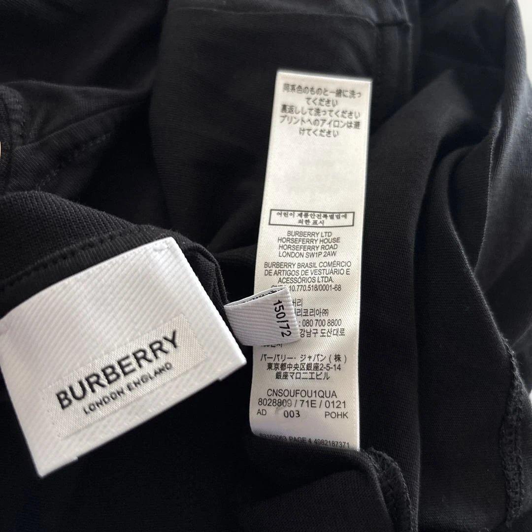 極美品　BURBERRY キッズ12Y(152cm) ロゴTシャツ ブラック