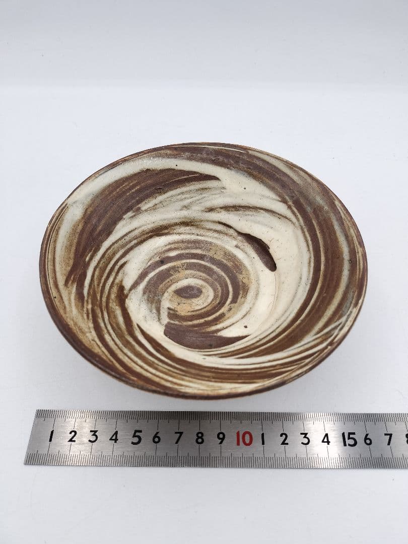 b595 茶碗 刷毛目 平 十三代 中里太郎衛門 木箱 茶道具 古物