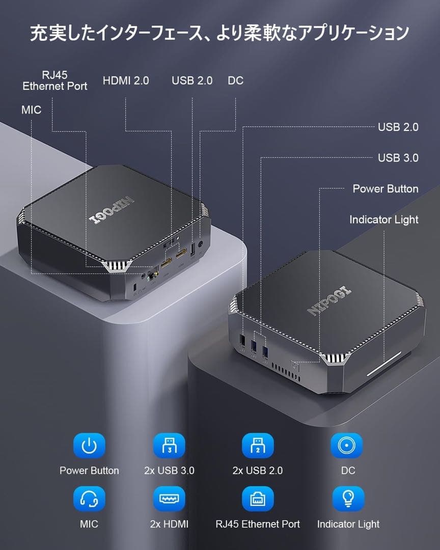 1品限り❤️ミニPC N100最大3.4GHz 16GB変装可 8GB 256GB