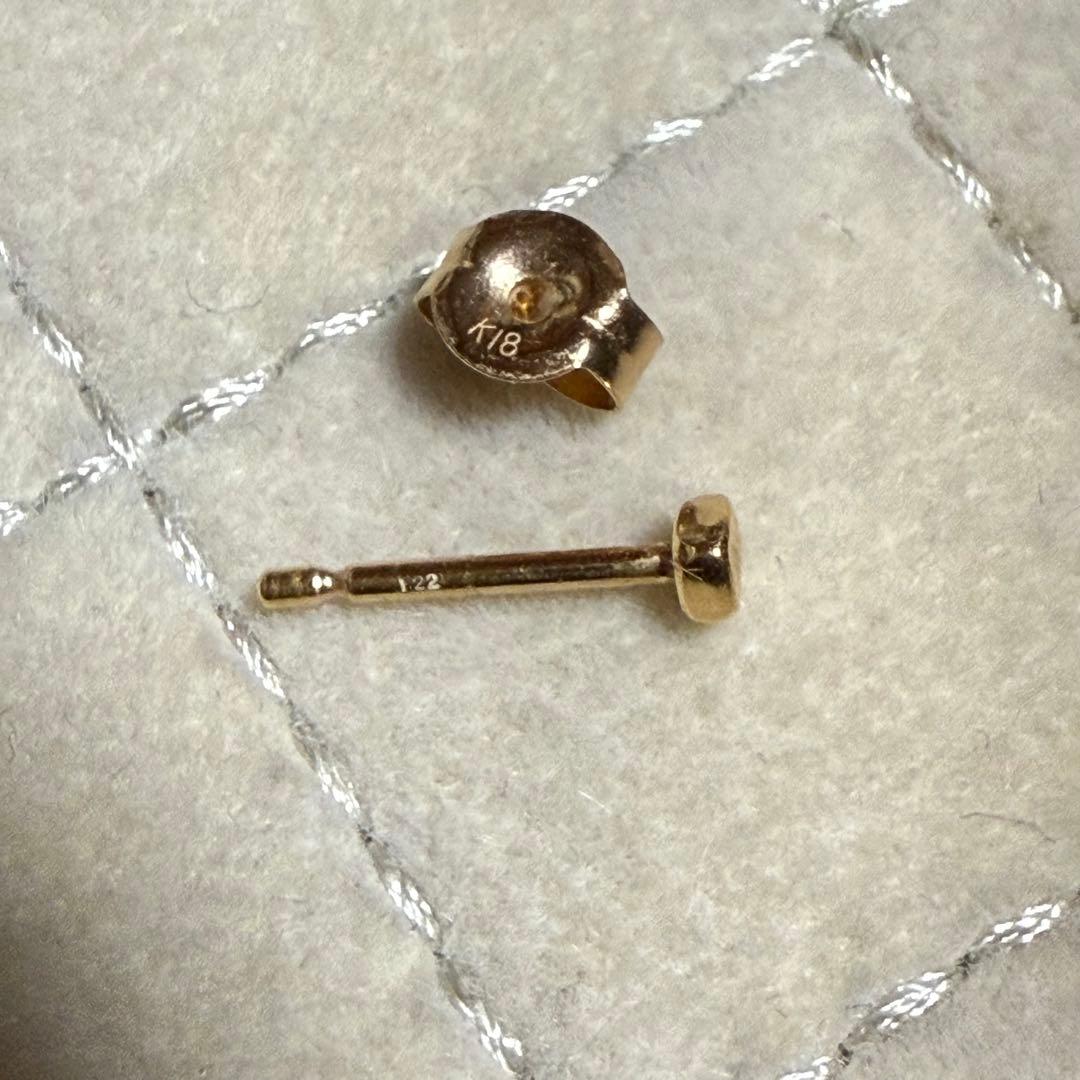 BONANZA 22金シンプルセカンドピアス【片耳のみ】【K18キャッチ付き】