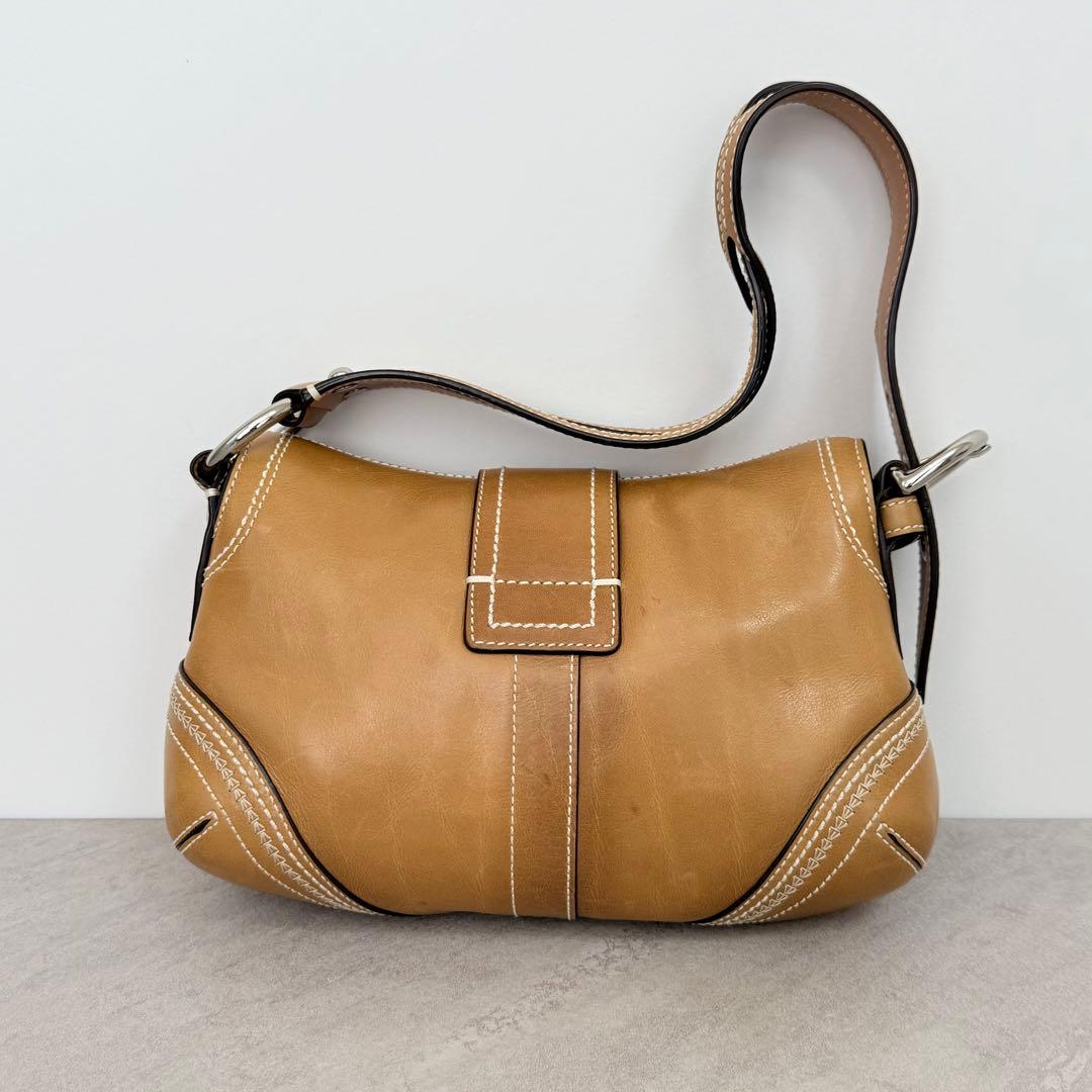 バッグ Coach Small Flap Leather Soho Shoulder