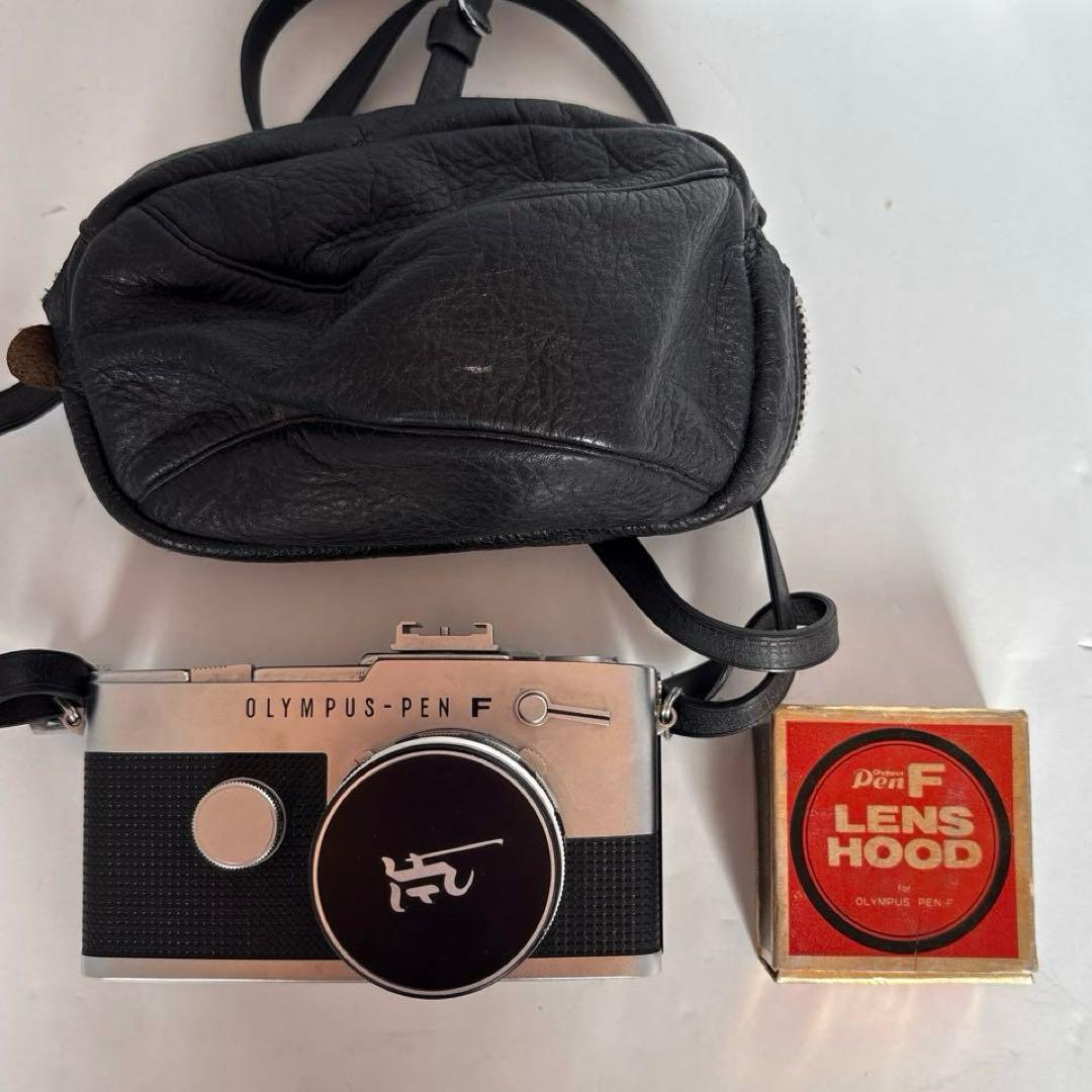 OLYMPUS PEN F 一眼レフカメラ　 レンズフードＳ-45付き