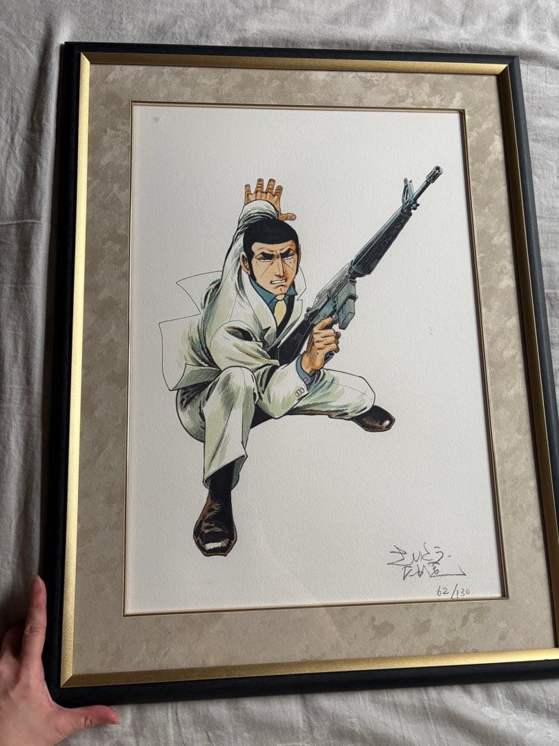 ゴルゴ13特別複製原画LANDING さいとうたかをサイン入り