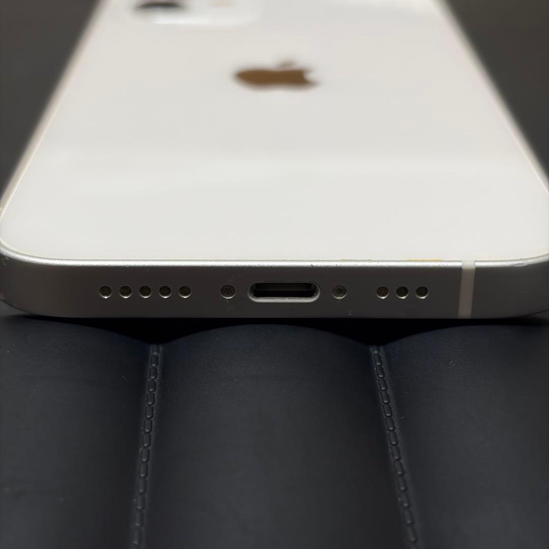 iPhone12 64GB バッテリー残量80% ホワイト + 箱,充電ケーブル