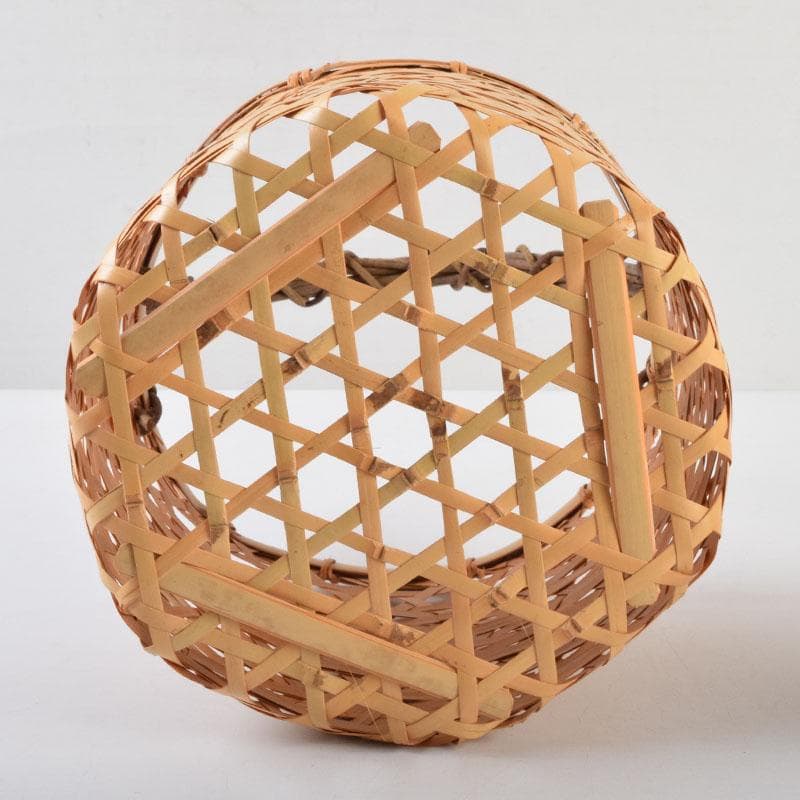 茶道具　竹製　花籠　箱付　N　9205A