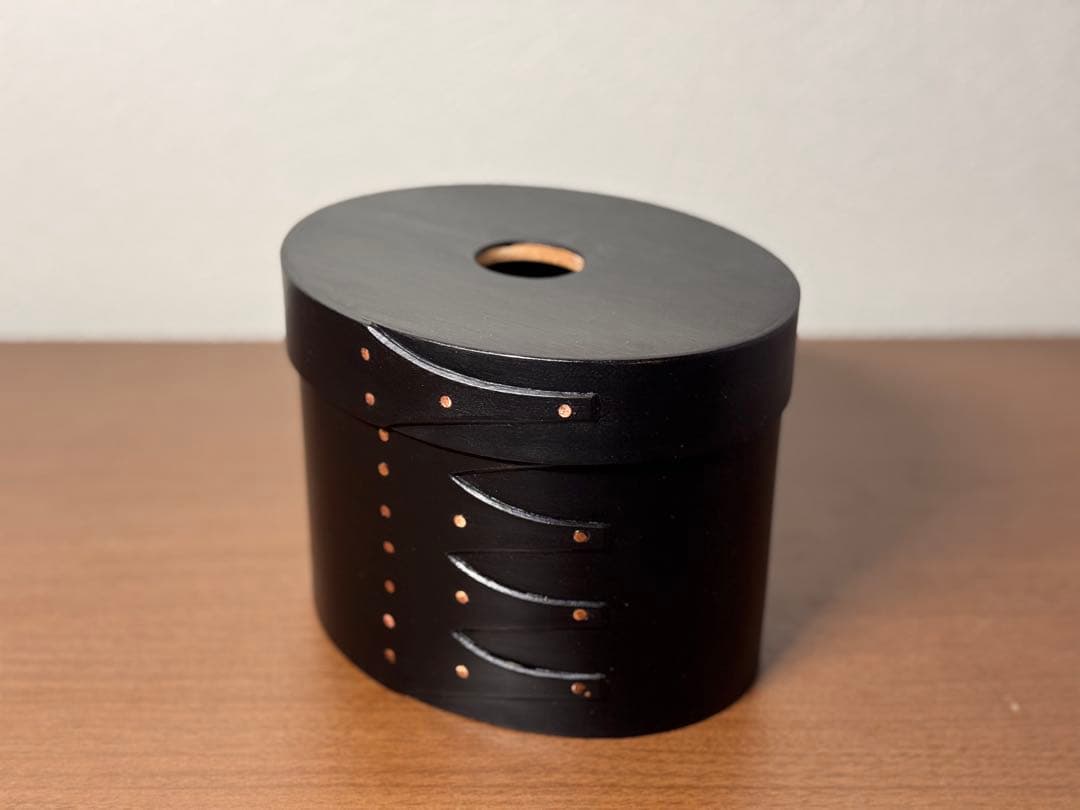 【専用】シェーカーオーバルテッシュボックス縦型 ブラックチェリーブラック