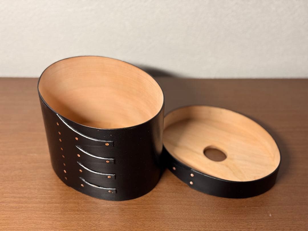 【専用】シェーカーオーバルテッシュボックス縦型 ブラックチェリーブラック