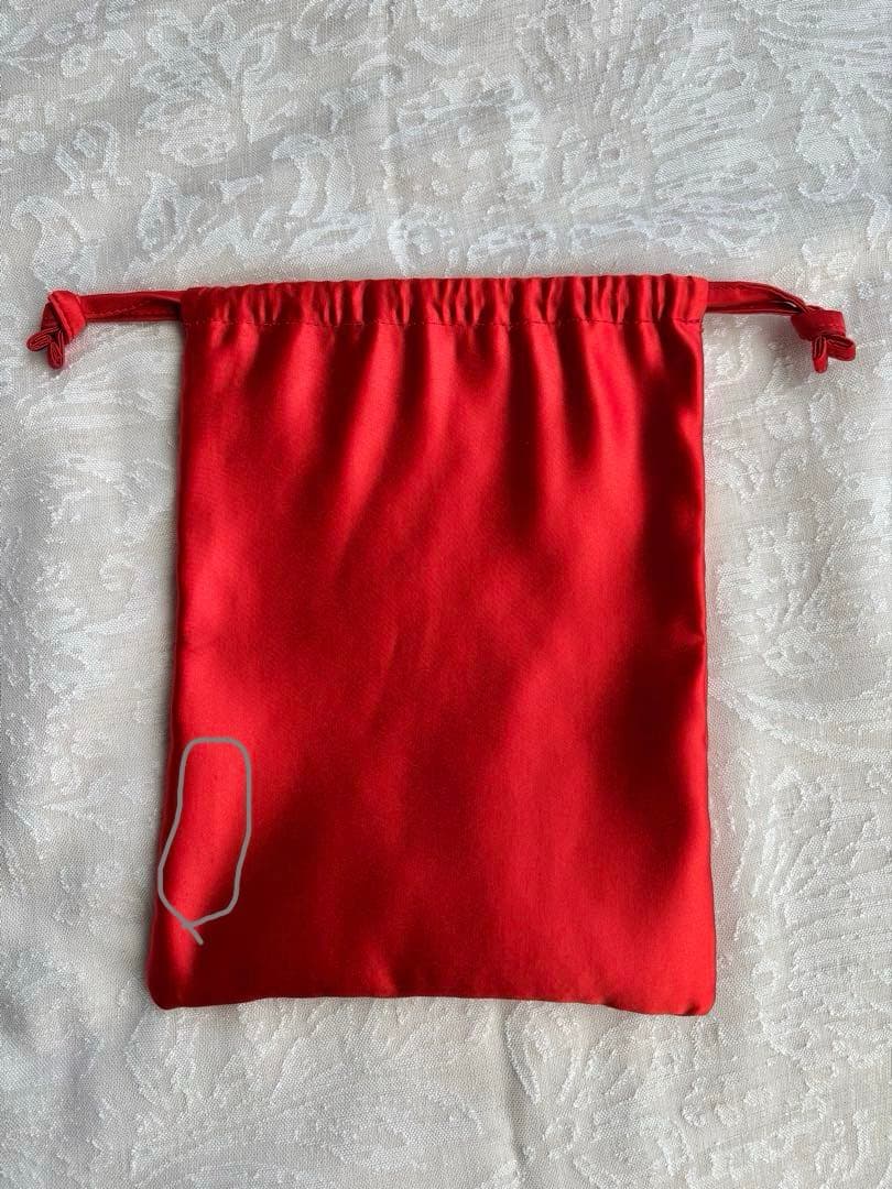 バッグ SEA SATIN \"KINCHAKU\" BAG (M) tomato