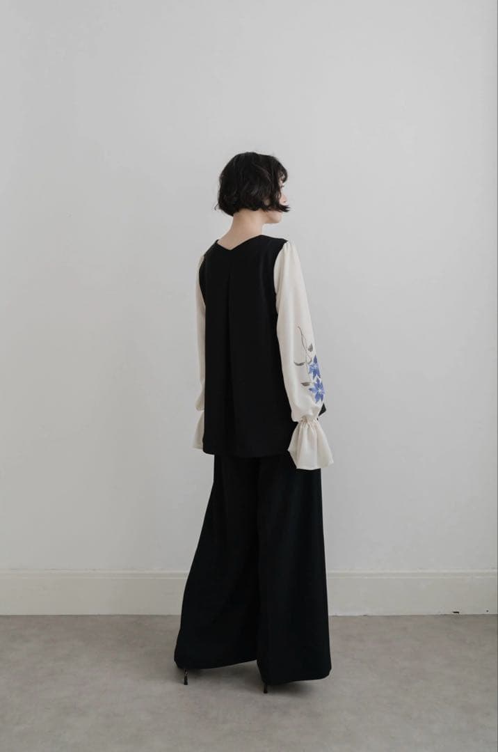 iconology 花を着るセットアップ〈ブラウスのみ〉【クレマチス】