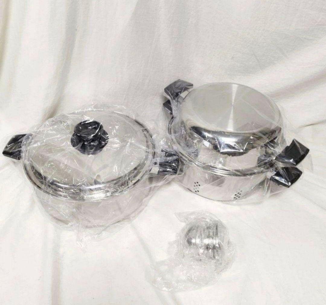 専用ロイヤルクイーン 新品 6QT 蓋付き と付属品セット IH対応@