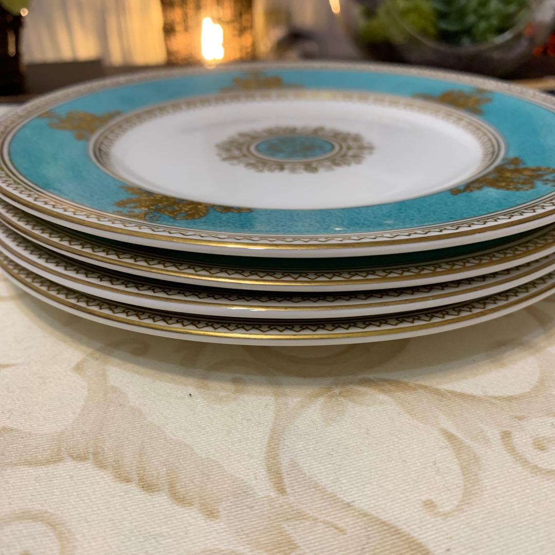 ウェッジウッド コロンビア　パウダー　ターコイズ　17.5cmケーキプレート