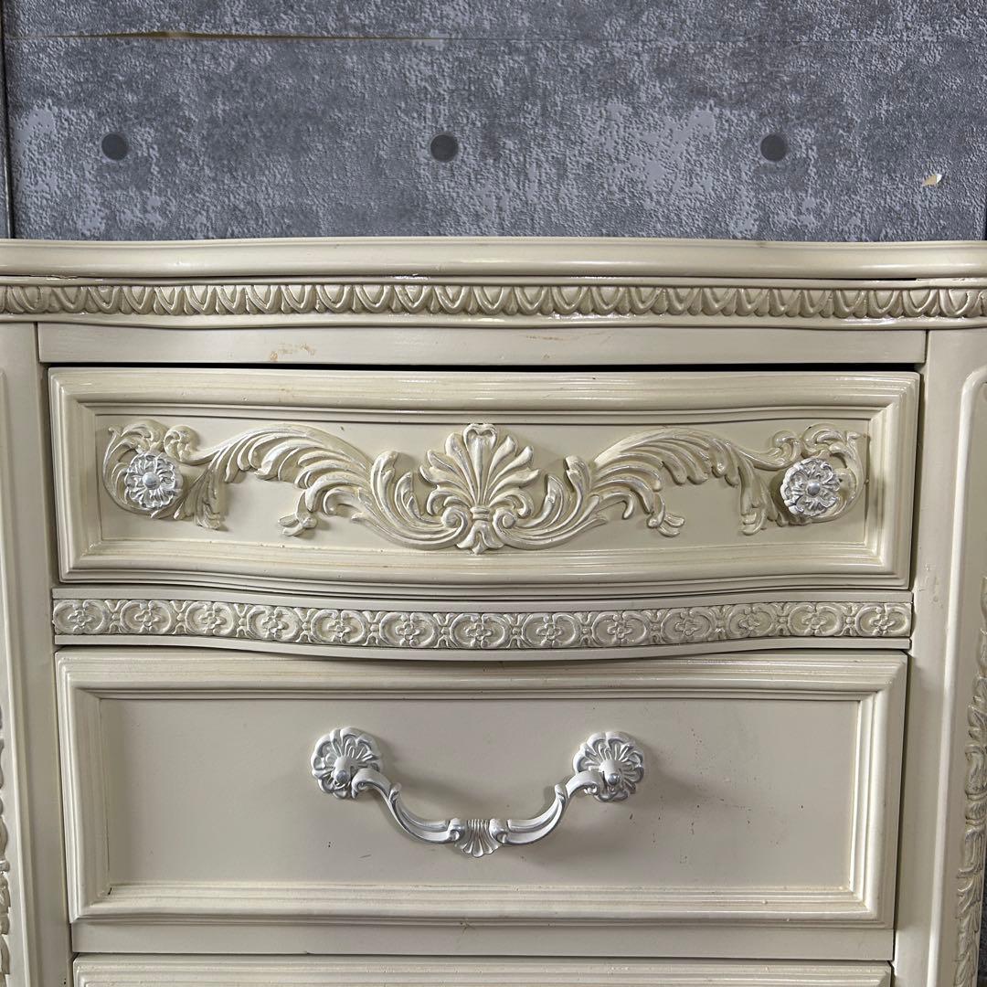 ꧁クラシック家具꧂3段チェスト フレンチ ロココ 姫系 たんす タンス 箪笥