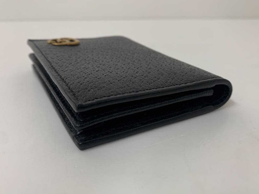 GUCCI グッチ 黒 レザー 名刺入れ GGロゴ 428737