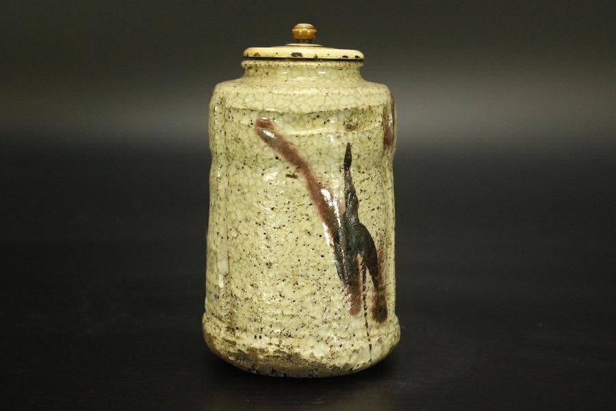 古美術 茶道具 織部 時代 茶入 良蓋(A773)