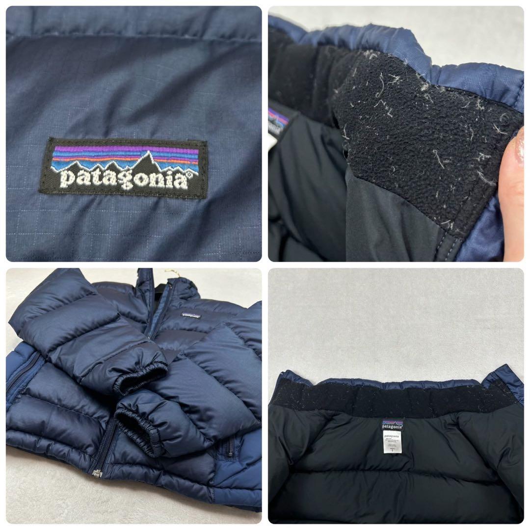 K162 S パタゴニア 収納袋あり 肉厚 ダウンジャケット ブルー メンズ