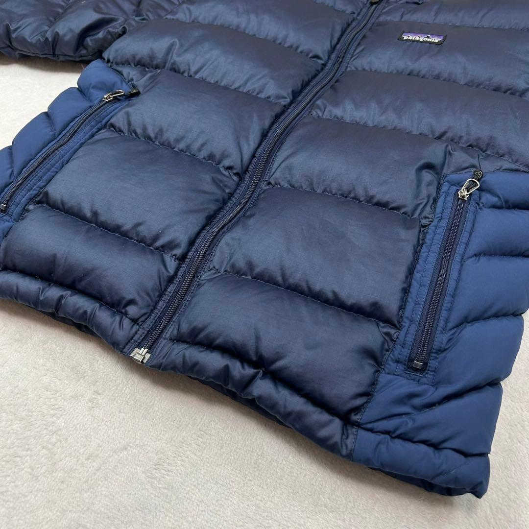 K162 S パタゴニア 収納袋あり 肉厚 ダウンジャケット ブルー メンズ