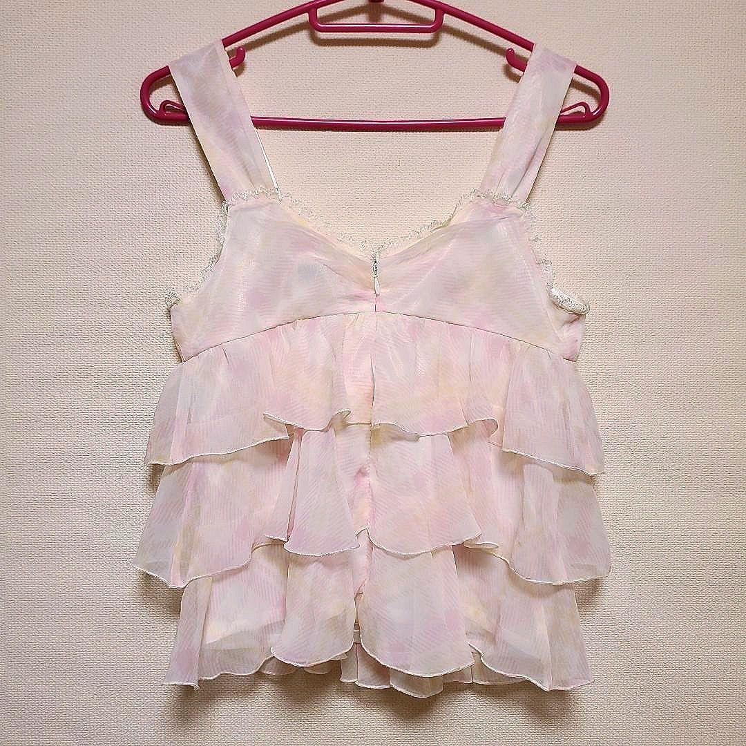 【希少旧タグ】LIZ LISA ティアードシフォンキャミソール 姫ギャル Y2K