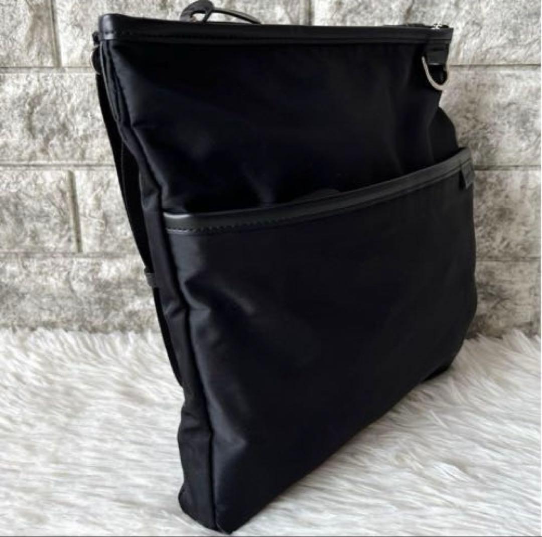 極美品agnes.b アニエスベー ナイロン ショルダーバッグ レザー