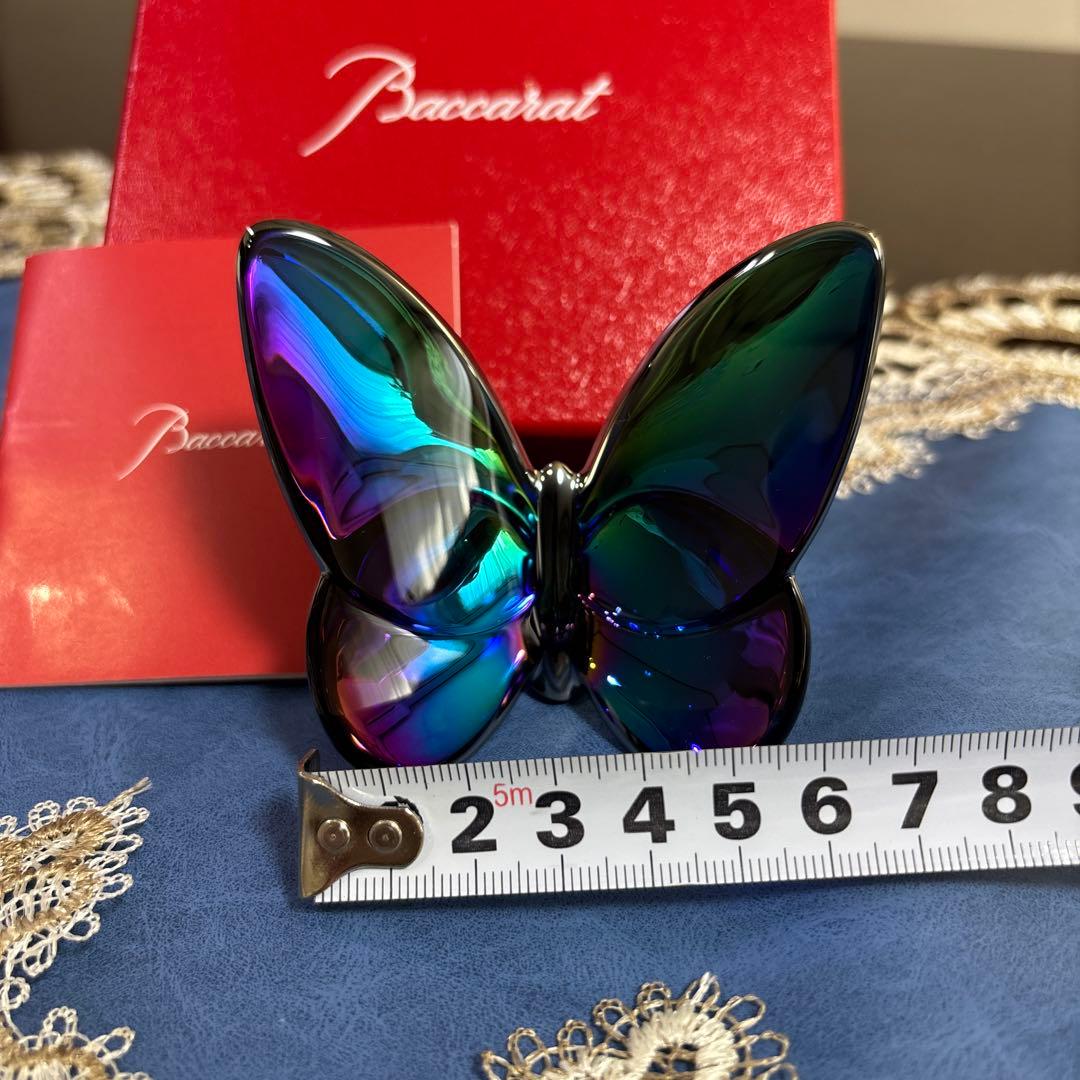 Baccarat バカラ　ラッキーバタフライ　スカラベブルー