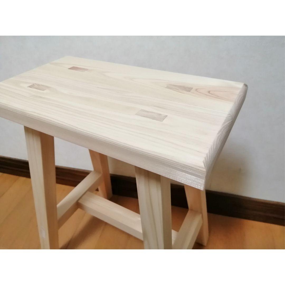 木製フラワースタンド　花台　幅35cm×高さ45cm丸面取り　スツール　水槽台