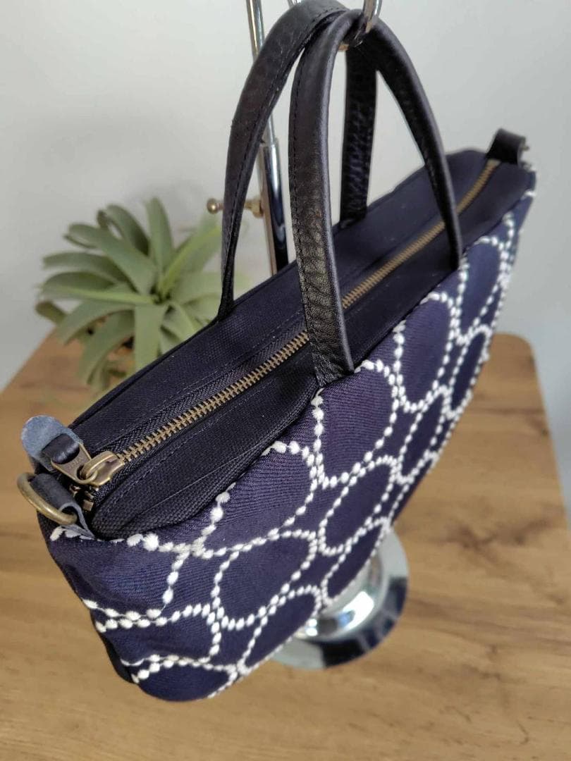 ミナペルホネン/2025tambourineタンバリンネイビー×白/Mサイズ