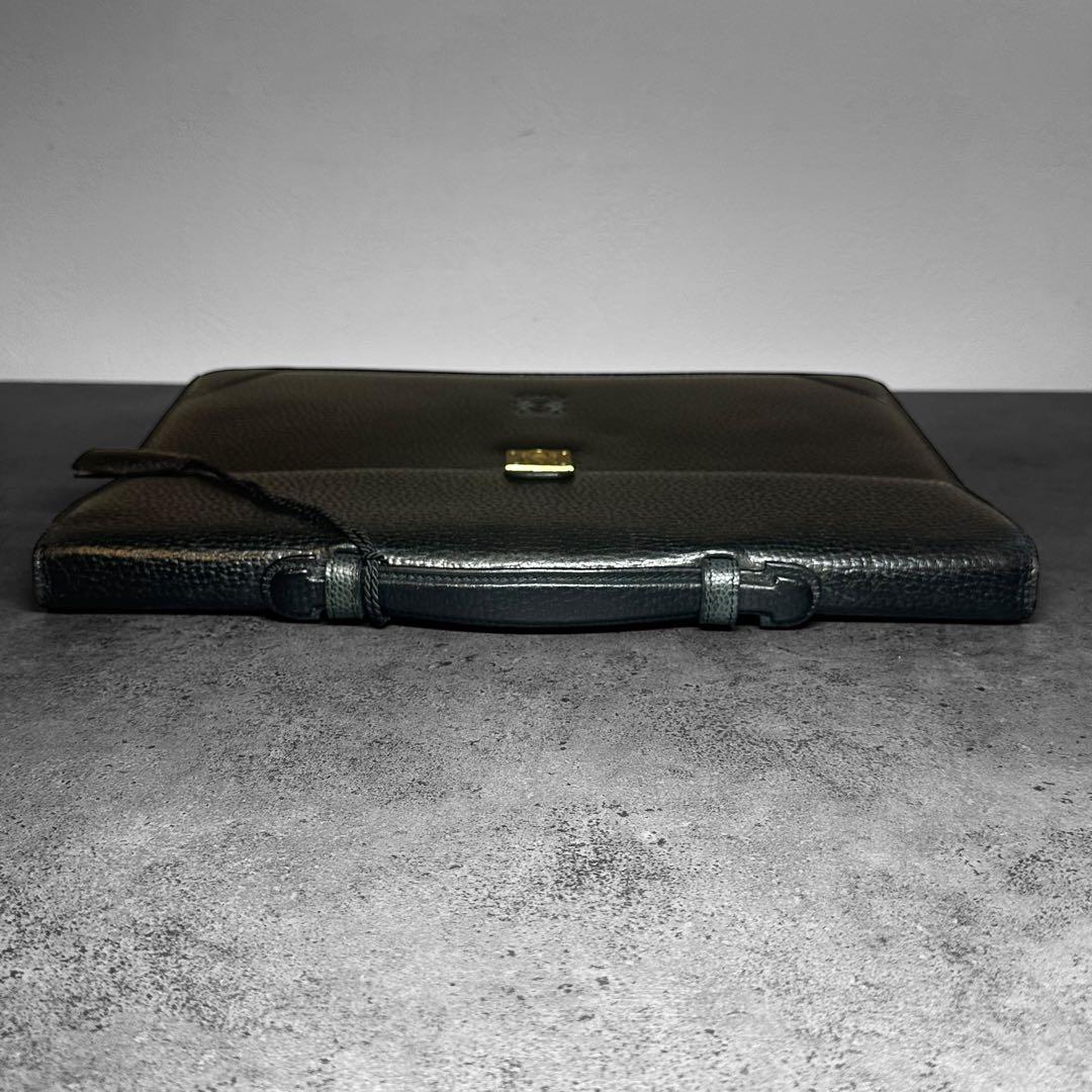LOEWE アナグラム　レザー　本革　シボ革　ビジネスバッグ　ブリーフケース
