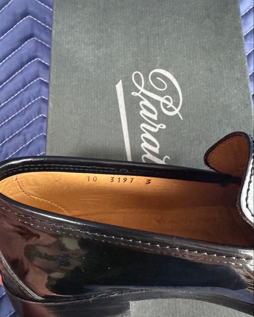 Paraboot ブラック エナメル　ローファー