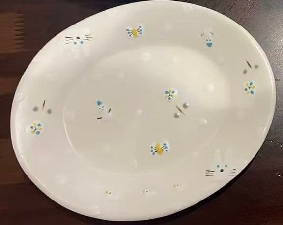 石木文さん 雪うさぎ 大皿