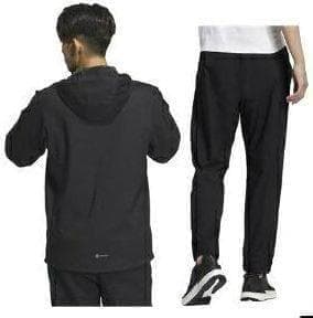 E新品 XLアディダス adidasデニム風 ウーブン セットアップ 上下 黒