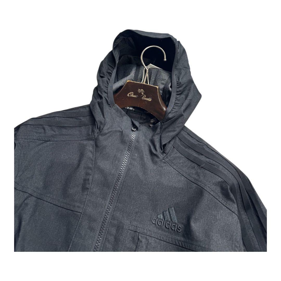 E新品 XLアディダス adidasデニム風 ウーブン セットアップ 上下 黒