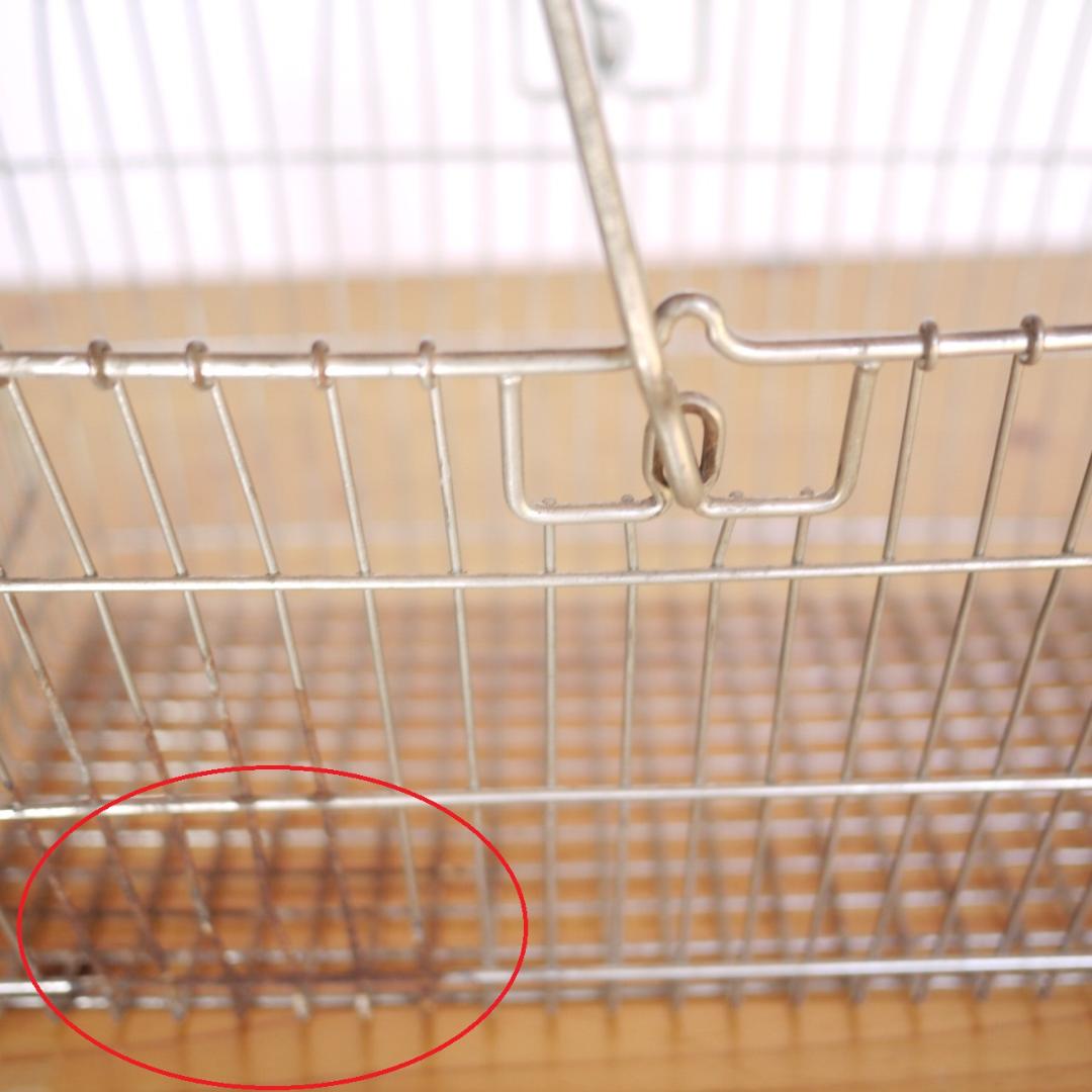 ドイツ ワイヤバスケット 2P　ショッピングかご ドイツヴィンテージ