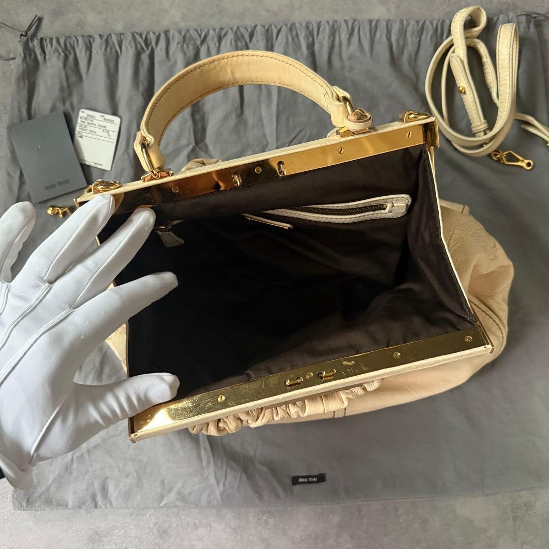 【最終値下げ❗️】miumiu レザー　ハンドバッグ　ショルダーバック
