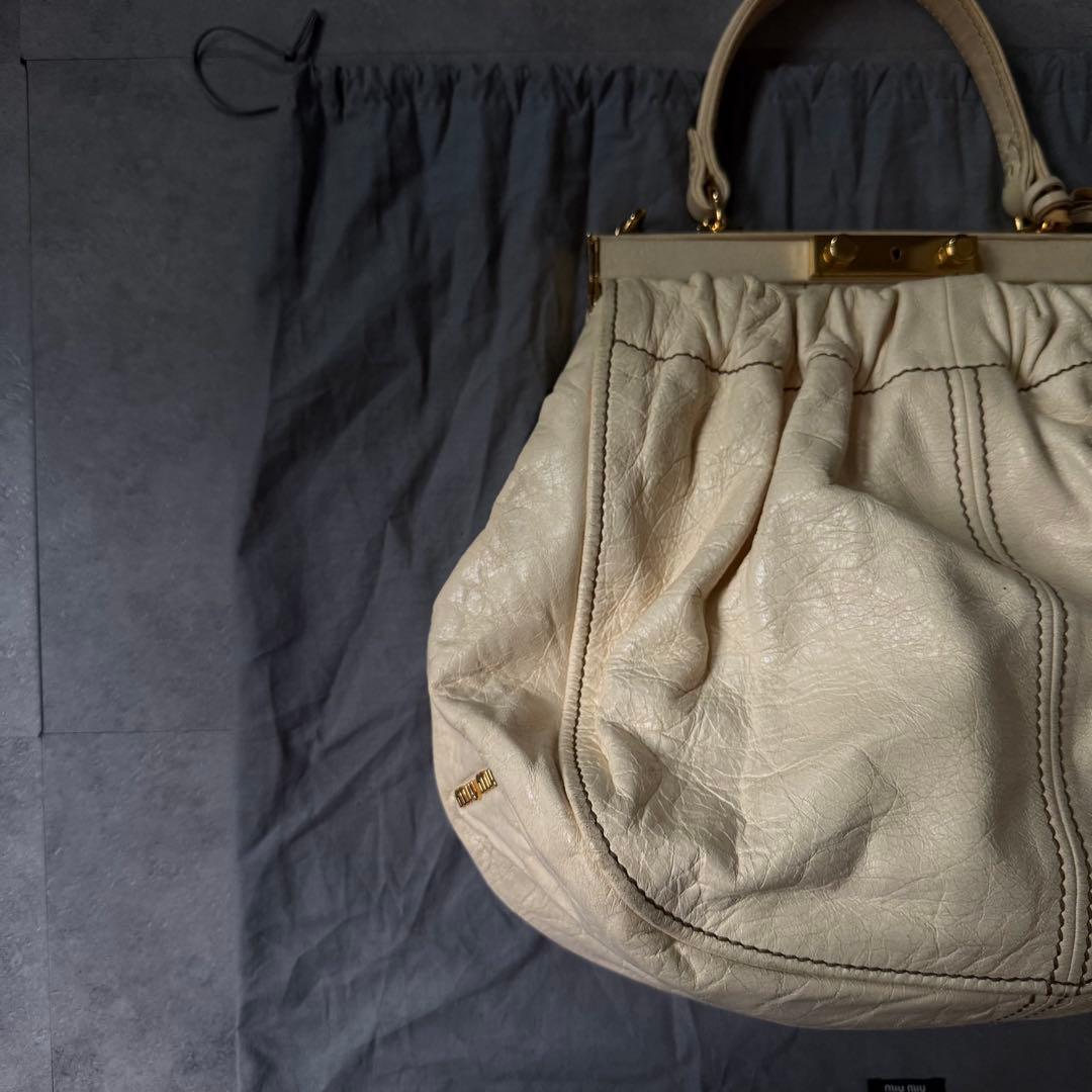 【最終値下げ❗️】miumiu レザー　ハンドバッグ　ショルダーバック