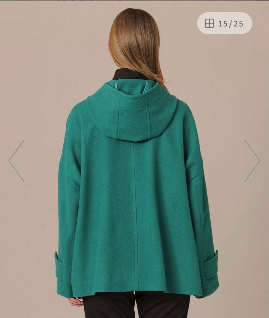 マッキントッシュロンドン　ロズリーファインウールメルトンフーデットショートコート