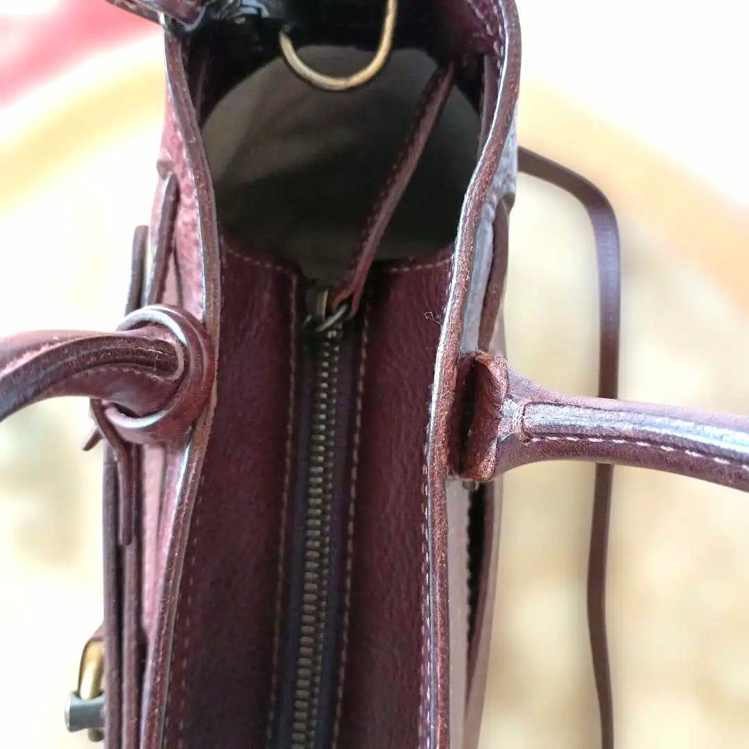 genten ロック付き 2way ショルダーバッグ　ハンドバッグ