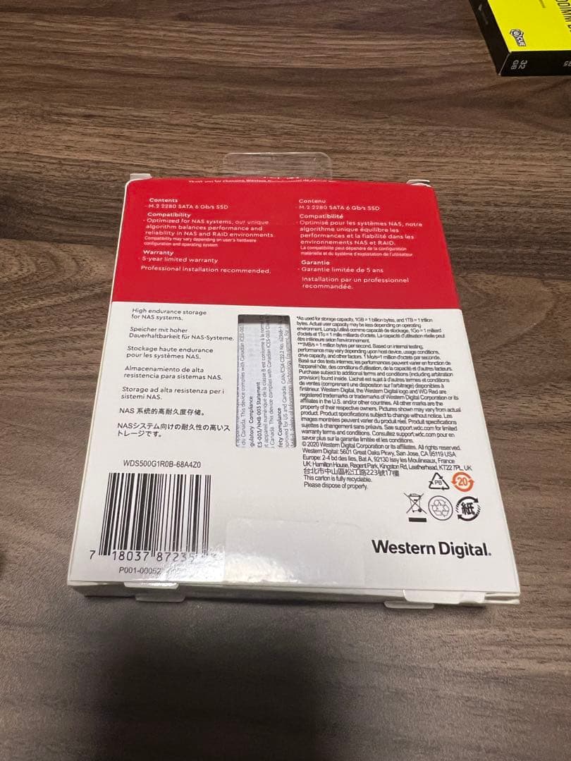 新古品WD Red SA500 SATA SSD M.2 2280 500GB