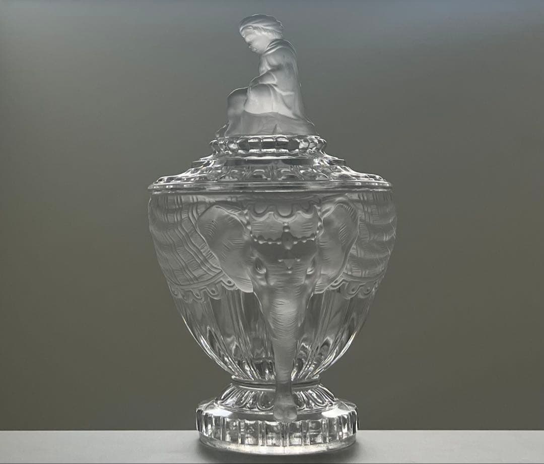 BACCARAT バカラ/※稀少　刻印有　蓋物　フロスト