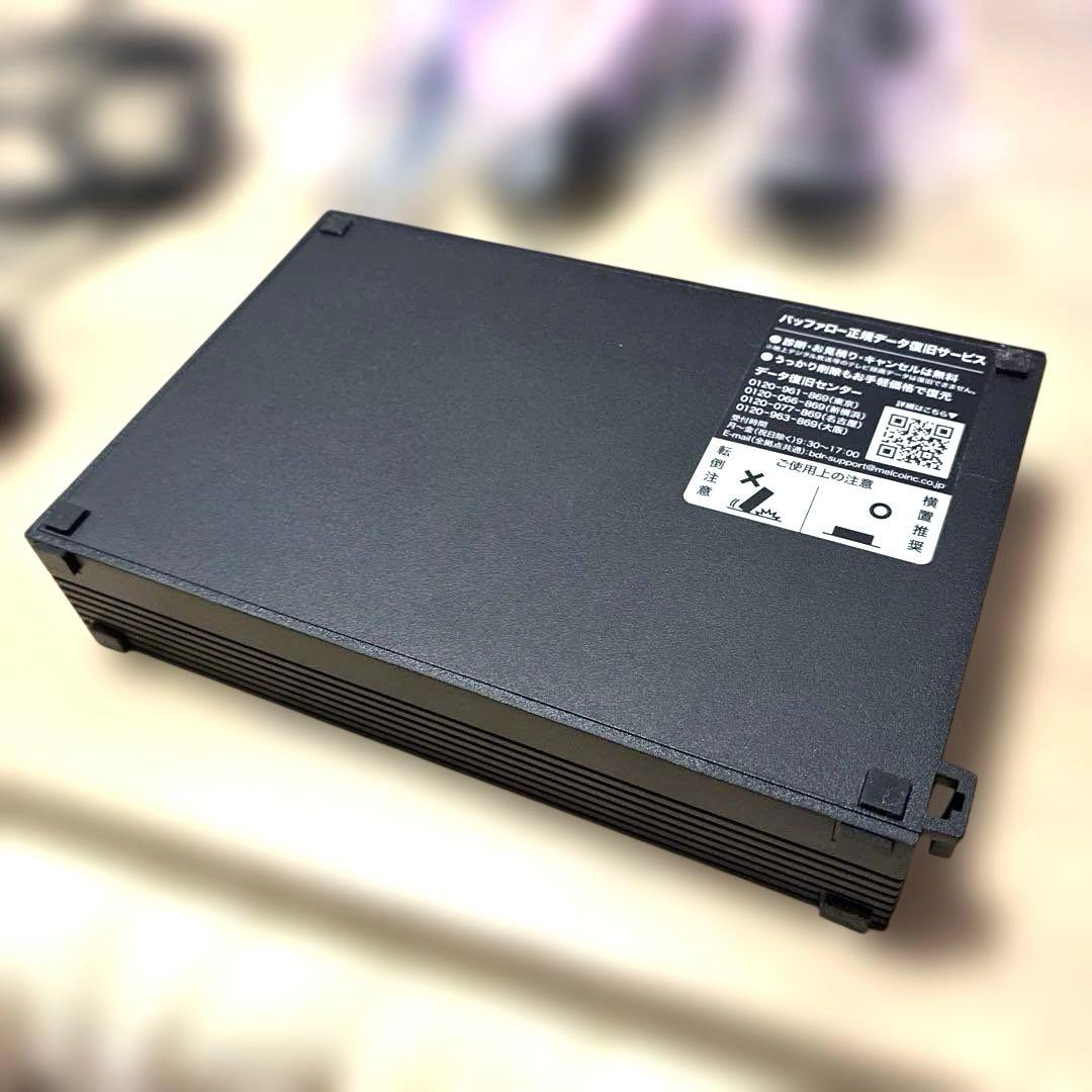 【美品】BUFFALO 外付けHDD 4TBハードディスク 送料無料